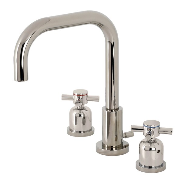 Kingston Brass FSC8939DX Concord Widespread Bathroom Faucet W/ Brass Pop-Up, Nickel FSC8939DX - main